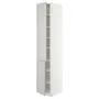 IKEA METOD МЕТОД, высокий шкаф с полками / 2 дверцы, белый / светло-серый, 40x60x220 см 994.572.41 фото