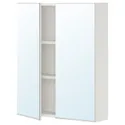 IKEA ENHET ЭНХЕТ, зеркальный шкаф с 2 дверцами, белый, 60x17x75 см 393.236.69 фото thumb №1