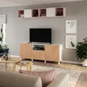 IKEA BESTÅ БЕСТО / EKET ЭКЕТ, комбинация для ТВ, белый / оконный дуб, 210x42x220 см 894.304.93 фото thumb №2