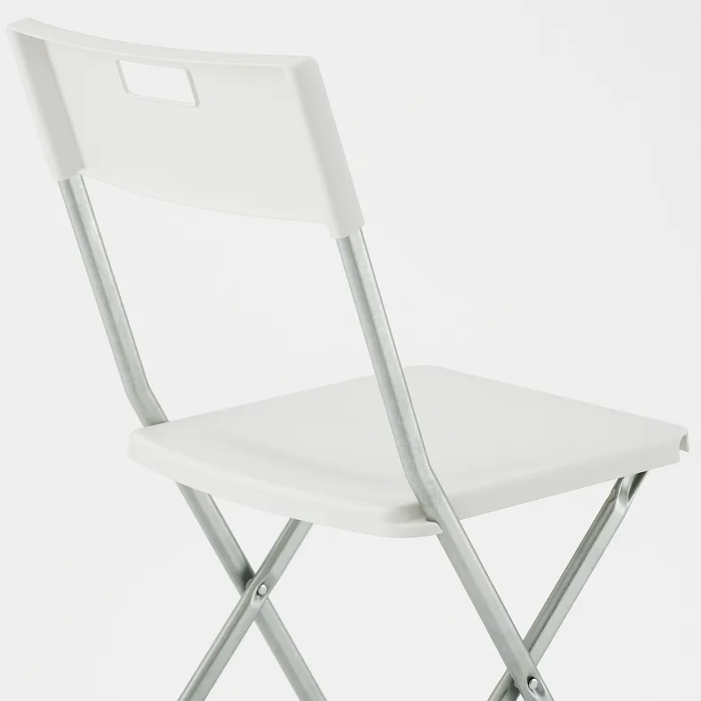 IKEA GUNDE ГУНДЕ, стілець складаний, білий 602.177.99 фото №7