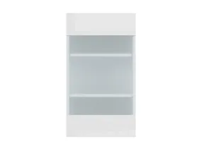 BRW Верхний кухонный гарнитур Tapo Special 40 см с витриной слева белый экрю, альпийский белый/экрю белый FK_G_40/72_LV-BAL/BIEC фото