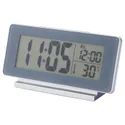 IKEA FILMIS ФІЛЬМІС, годинник/термометр/будильник, низька напруга/сірий, 16.5x9 см 505.408.31 фото thumb №1