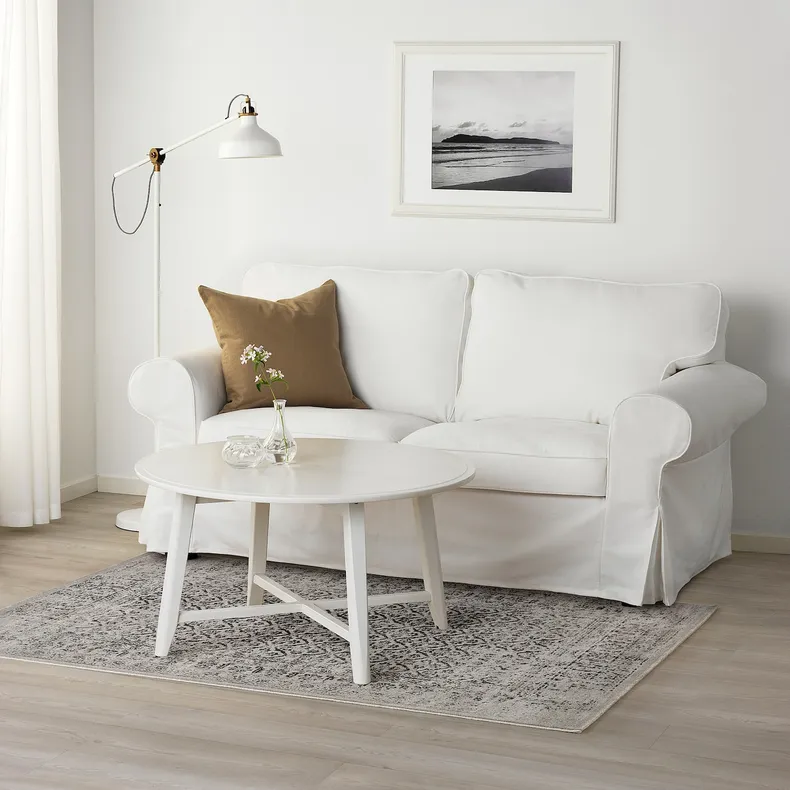 IKEA MANSTRUP МАНСТРУП, килим, короткий ворс, сірий патинований / квітковий візерунок, 160x230 см 404.467.06 фото №2