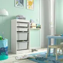 IKEA TROFAST, стеллаж для мусорных контейнеров, белый белый/серый, 46x30x94 см 895.751.60 фото thumb №2