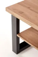 Журнальный столик деревянный HALMAR VENOM U, 120x60 см, цвет: дуб вотан/черный фото thumb №3