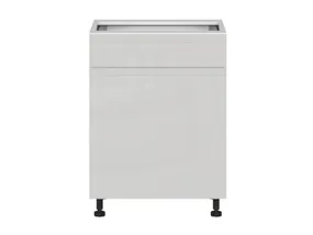 BRW Правосторонний кухонный шкаф Sole 60 см с ящиком soft-close светло-серый глянец, альпийский белый/светло-серый глянец FH_D1S_60/82_P/STB-BAL/XRAL7047 фото