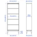 IKEA IDANÄS ИДАНЭС, шкаф для ТВ, комбинация, Стекло / темно-коричневое окрашенное, 325x40x211 см 994.373.33 фото thumb №7