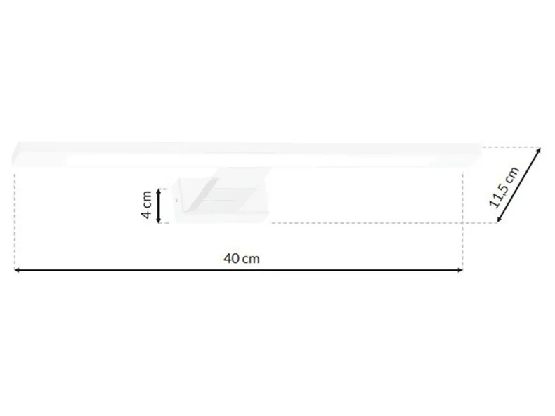 BRW Светильник настенный металлический для ванной комнаты Shine LED белый 086749 фото №2