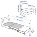 IKEA KIVIK КИВИК, 1-местный диван-кровать, Окрашен в светло-зеленый цвет 994.827.59 фото thumb №6