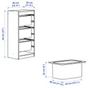 IKEA TROFAST ТРУФАСТ, комбінація для зберіган +контейнери, білий/сірий, 46x30x94 см 095.332.87 фото thumb №4