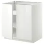 IKEA METOD МЕТОД, підлогова шафа з полицями / 2 дверцят, білий / РІНГХУЛЬТ білий, 80x60 см 894.587.50 фото