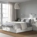 IKEA MALM МАЛЬМ, каркас кровати с 4 ящиками, белый / Линдбоден, 160x200 см 694.950.08 фото thumb №4