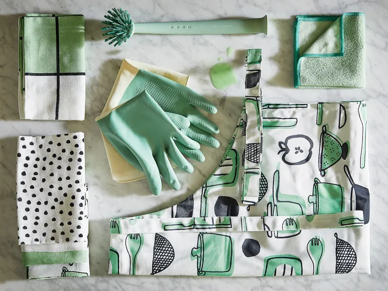 IKEA RINNIG РІННІГ, рукавички для прибирання, зелений, M 404.767.79 фото №4