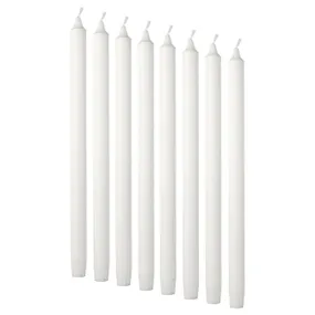 IKEA JUBLA ЮБЛА, неароматизована свічка, білий, 35 см 401.544.01 фото