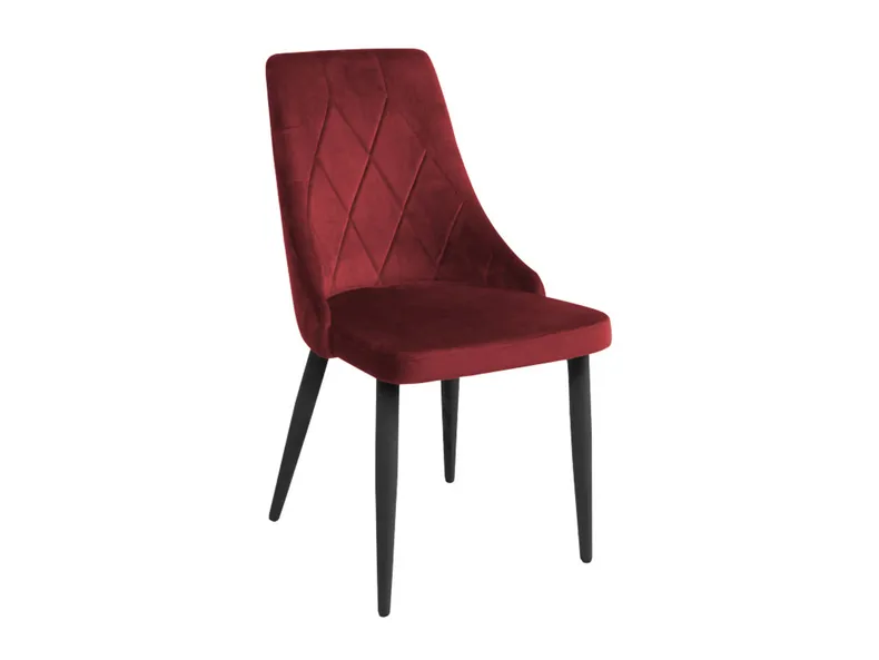 BRW Alvar, Комплект из 2 стульев бордового цвета (металлические ножки), бордовый/черный SJ80_36-N_METAL_2SZT-BORDO фото №1