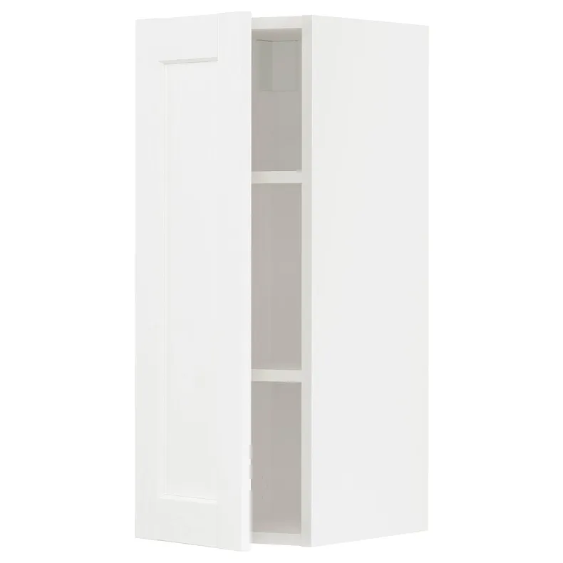 IKEA METOD МЕТОД, навесной шкаф с полками, белый Энкёпинг / белая имитация дерева, 30x80 см 594.734.84 фото №1