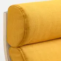 IKEA POÄNG ПОЕНГ, крісло, білений дубовий шпон / СКІФТЕБУ жовтий 593.871.65 фото thumb №4