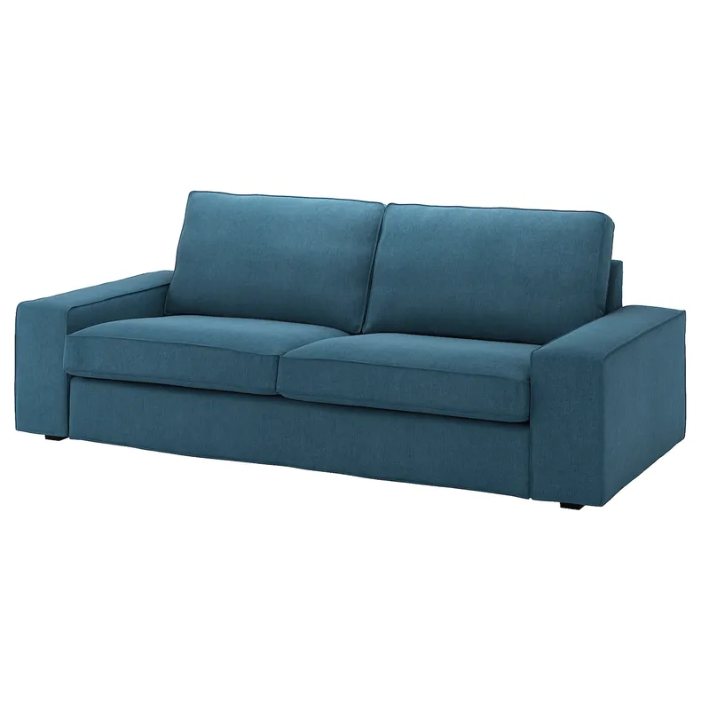 IKEA KIVIK КИВИК, чехол на 3-местный диван, Талмира голубая 705.171.46 фото №1