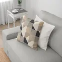 IKEA KIVIK КІВІК, 3-місний диван із кушеткою, Талміра біла/чорна 394.847.80 фото thumb №4