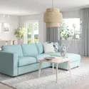 IKEA VIMLE ВИМЛЕ, 3-местный диван-кровать с козеткой, Саксемара светло-голубая 995.372.19 фото thumb №3