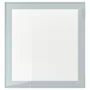 IKEA GLASSVIK ГЛАССВІК, скляні дверцята, світло-сіре / блакитне / прозоре скло, 60x64 см 004.887.79 фото