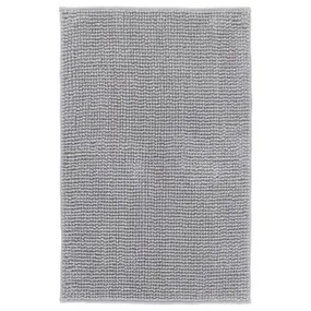 IKEA TOFTBO ТОФТБО, килимок для ванної кімнати, сіро-білий меланж, 50x80 см 904.222.51 фото