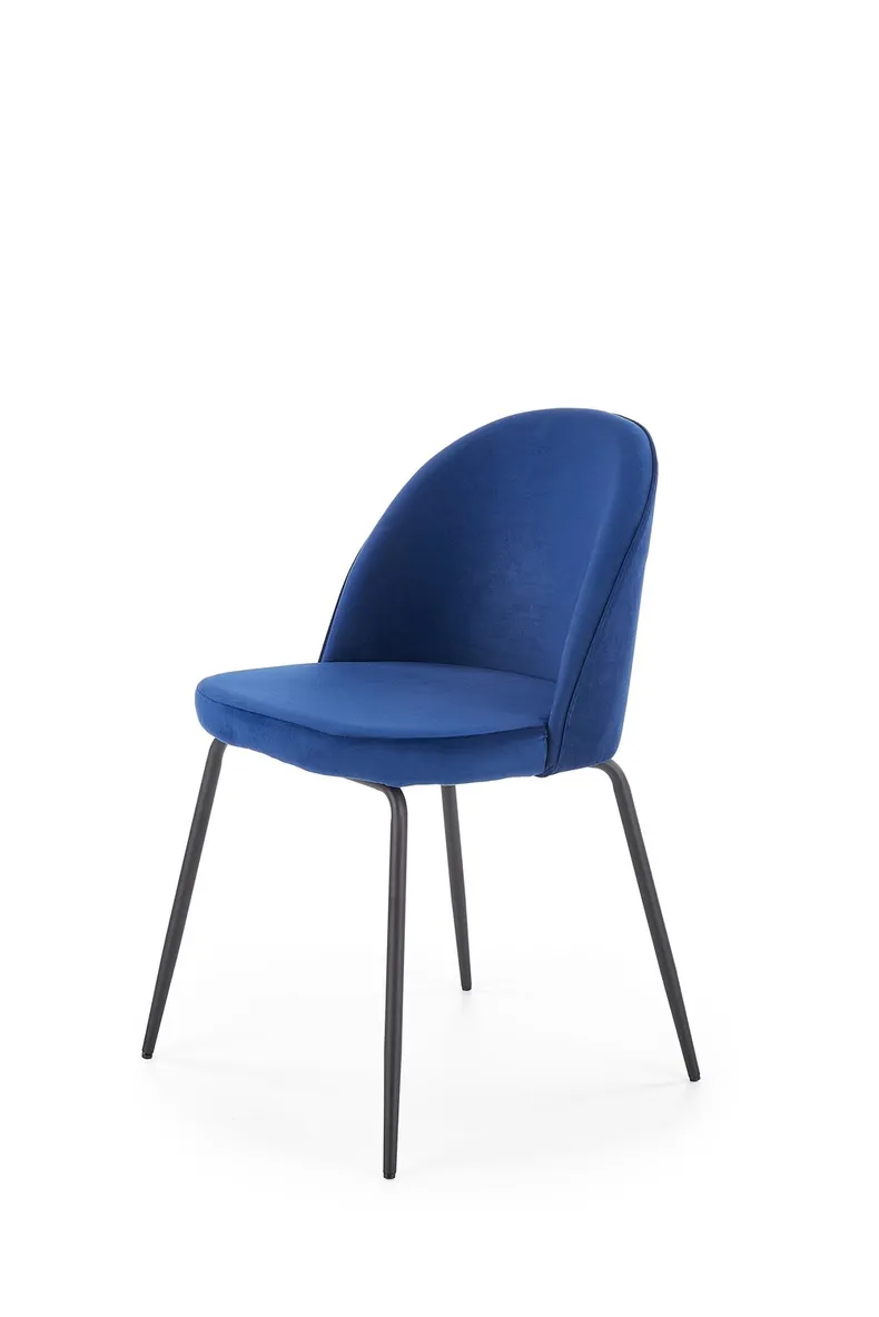 Кухонный стул бархатный HALMAR K314 Velvet, темно-синий фото №1