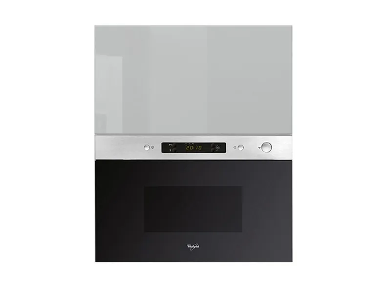 Кухонный шкаф BRW Top Line 60 см с микроволновой печью навесной серый глянцевый, серый гранола/серый глянец TV_GMO_60/72_O_MBNA900-SZG/SP/IX фото №1