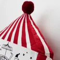 IKEA BUSENKEL БУСЕНКЕЛЬ, подушка, у формі циркового намета червоний/білий, 48x37 см 405.231.82 фото thumb №4
