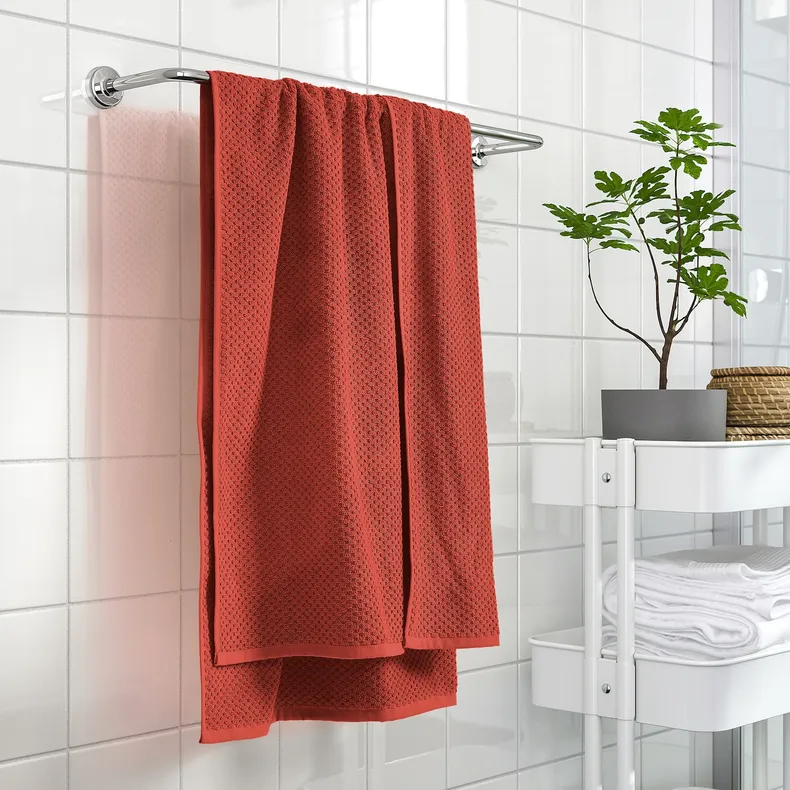 IKEA GULVIAL ГУЛЬВИАЛЬ, банное полотенце, Красно-коричневый, 70x140 см 605.797.38 фото №3