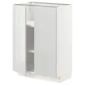 IKEA METOD МЕТОД, підлогова шафа з полицями / 2 дверцят, білий / Ringhult світло-сірий, 60x37 см 494.645.31 фото thumb №1
