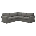 IKEA EKTORP ЕКТОРП, чохол для кутового дивана, 4-місний, Хакебо темно-сірий 205.658.61 фото thumb №2