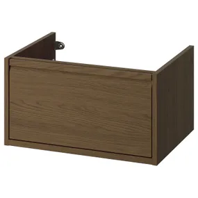 IKEA ÄNGSJÖN ЭНГШЁН, шкаф для раковины с ящиком, коричневая имитация дуб, 60x48x33 см 205.350.96 фото