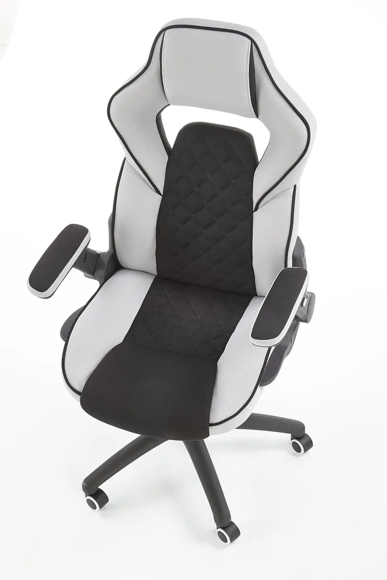 Кресло компьютерное офисное вращающееся HALMAR SONIC черный/серый, мембранная ткань фото №9