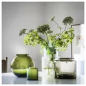 IKEA KONSTFULL КОНСТФУЛ, ваза, матове скло / зелений, 10 см 905.119.59 фото thumb №4
