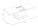 BRW Журнальный стол расскладной Ricciano, 120 см, темно-серый бетон / дуб BNCI/DAKL фото thumb №8