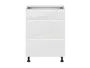 BRW Кухонный цокольный шкаф Sole 60 см с выдвижными ящиками белый глянец, альпийский белый/глянцевый белый FH_D3S_60/82_2SMB/SMB-BAL/BIP фото