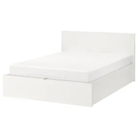 IKEA MALM МАЛЬМ, ліжко з підіймальним механізмом, білий, 140x200 см 904.047.99 фото