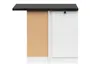 BRW Junona Line левый угловой кухонный шкаф со столешницей белый builds угловой 100x82 см, белый/белый/металлический сланцевый черный/золотой DNW/100/82_L_ZBL-BI/BI/LMC фото