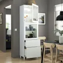 IKEA BESTÅ БЕСТО, комбін д/зберіг зі склян дверцятами, біле/Суттервікен/Каббарп біле прозоре скло, 60x42x202 см 094.125.58 фото thumb №2