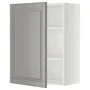 IKEA METOD МЕТОД, навесной шкаф с полками, белый / бодбинский серый, 60x80 см 494.571.54 фото