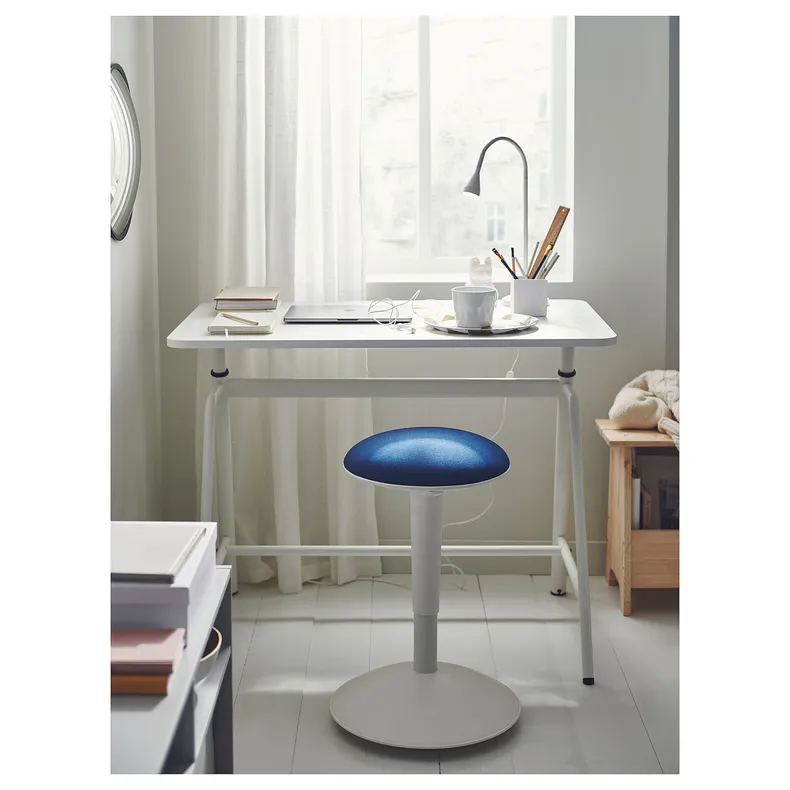 IKEA GLADHÖJDEN ГЛАДХЕЙДЕН, стіл регульований, білий, 100x60 см 304.939.39 фото №4