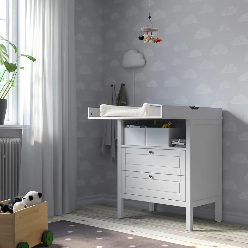 IKEA SUNDVIK СУНДВІК, пеленальний стіл / комод, сірий 804.940.26 фото №2