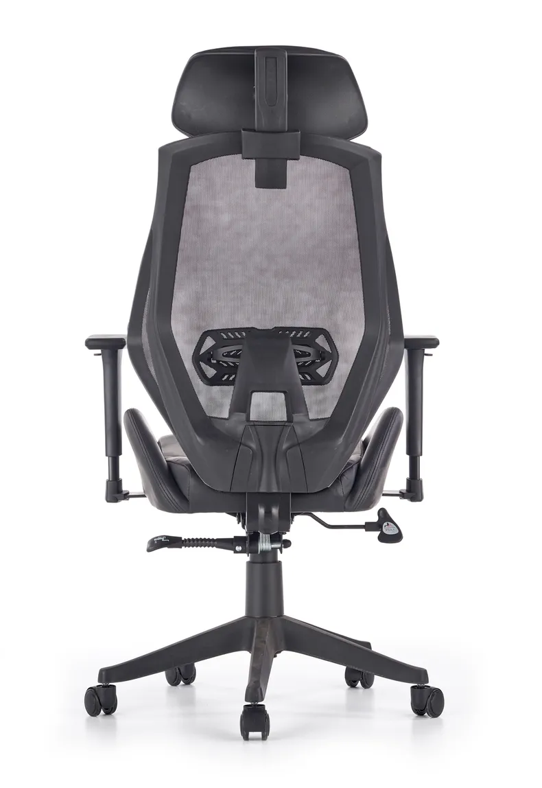 Крісло комп'ютерне офісне обертове HALMAR HASEL чорний / сірий фото №7