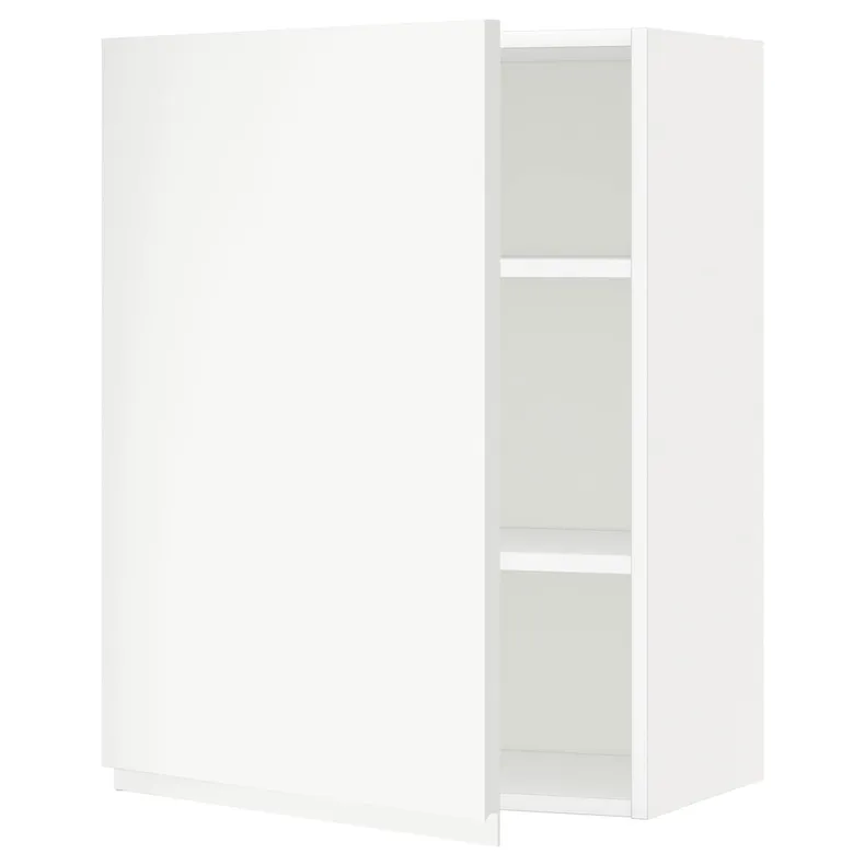 IKEA METOD МЕТОД, навесной шкаф с полками, белый / Воксторп матовый белый, 60x80 см 594.547.44 фото №1