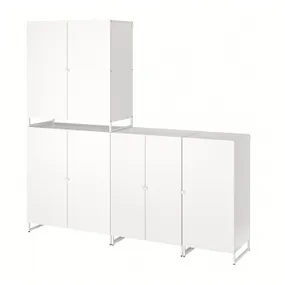 IKEA JOSTEIN ЙОСТЕЙН, стеллаж с дверцами, внутренний / наружный / белый, 182x44x180 см 394.372.94 фото