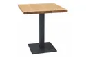Кухонний стіл SIGNAL PURO II, ламінований дуб / чорний, 80x80 фото thumb №11