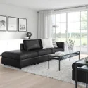 IKEA VIMLE ВІМЛЕ, 3-місний диван, з відкритим кінцем/Гранн/Бомстад чорний 293.066.65 фото thumb №2