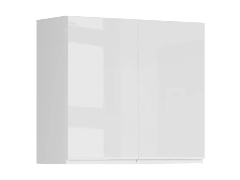 BRW Кухонный верхний шкаф Sole 80 см с отводом, двухдверный, белый глянец, альпийский белый/глянцевый белый FH_GC_80/72_L/P-BAL/BIP фото №2