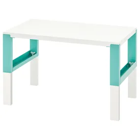 IKEA PÅHL ПОЛЬ, письмовий стіл, білий/бірюзовий, 96x58 см 894.374.75 фото